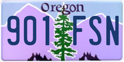 OR license plate 901FSN