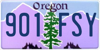 OR license plate 901FSY