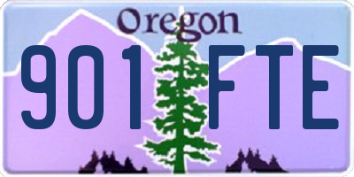 OR license plate 901FTE