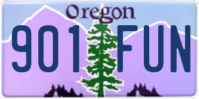 OR license plate 901FUN
