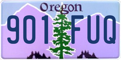 OR license plate 901FUQ