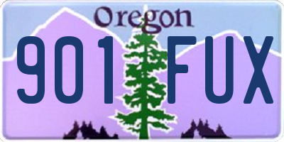 OR license plate 901FUX