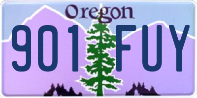 OR license plate 901FUY