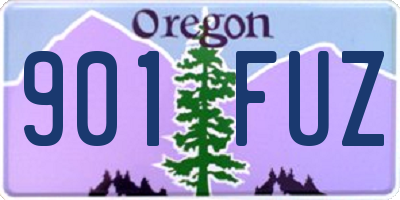 OR license plate 901FUZ