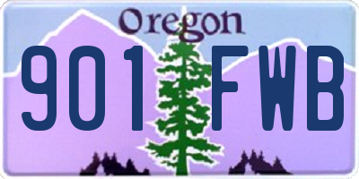 OR license plate 901FWB
