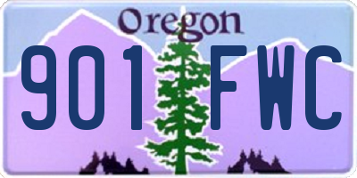 OR license plate 901FWC