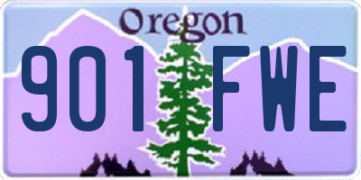 OR license plate 901FWE