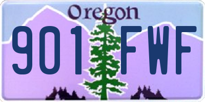 OR license plate 901FWF