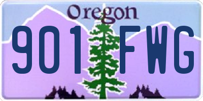 OR license plate 901FWG