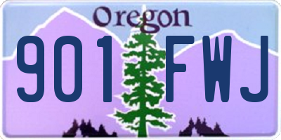 OR license plate 901FWJ