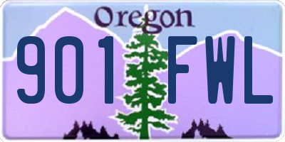 OR license plate 901FWL