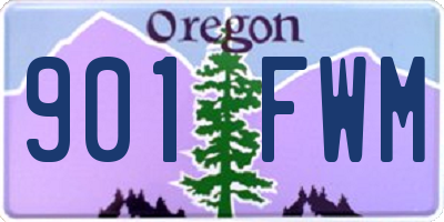 OR license plate 901FWM