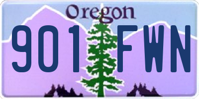 OR license plate 901FWN