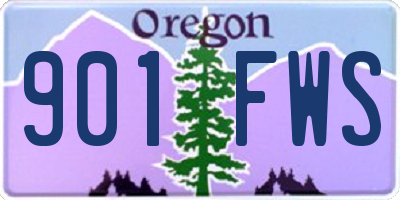 OR license plate 901FWS