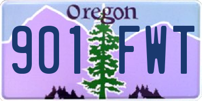 OR license plate 901FWT