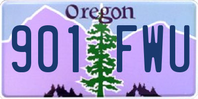 OR license plate 901FWU