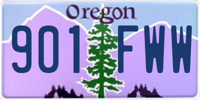 OR license plate 901FWW