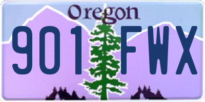 OR license plate 901FWX