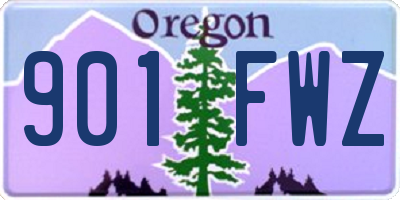 OR license plate 901FWZ