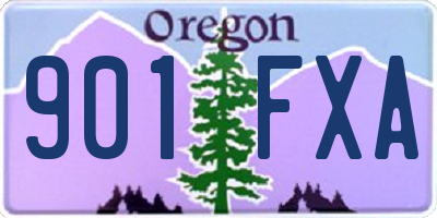 OR license plate 901FXA