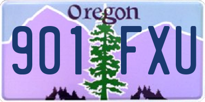 OR license plate 901FXU