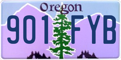 OR license plate 901FYB