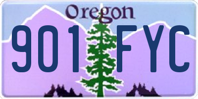 OR license plate 901FYC