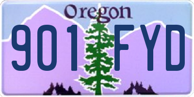 OR license plate 901FYD