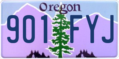 OR license plate 901FYJ