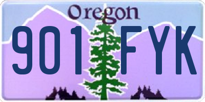 OR license plate 901FYK
