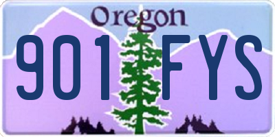 OR license plate 901FYS