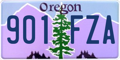 OR license plate 901FZA