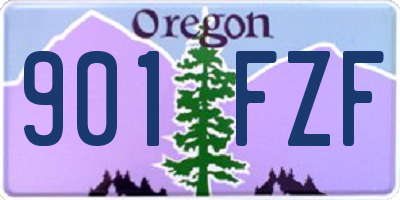 OR license plate 901FZF