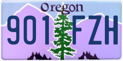 OR license plate 901FZH
