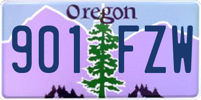 OR license plate 901FZW