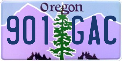 OR license plate 901GAC
