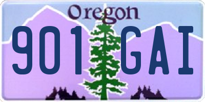 OR license plate 901GAI