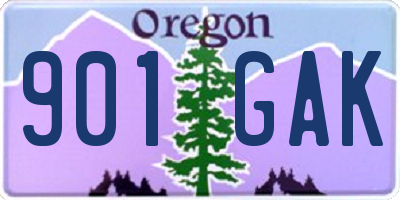 OR license plate 901GAK