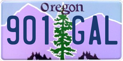 OR license plate 901GAL