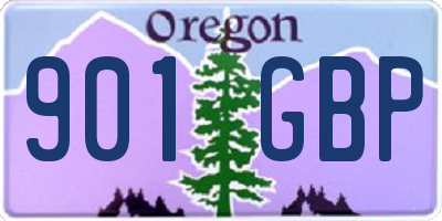 OR license plate 901GBP