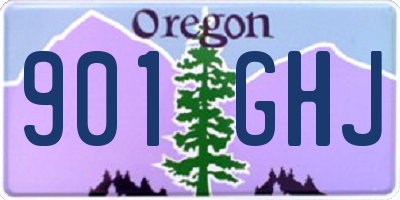 OR license plate 901GHJ