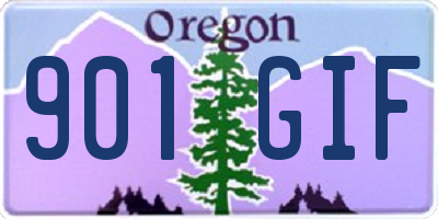 OR license plate 901GIF
