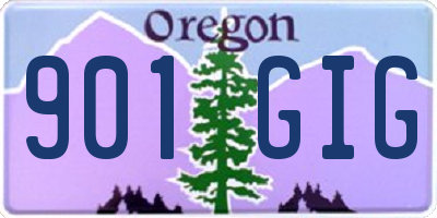 OR license plate 901GIG