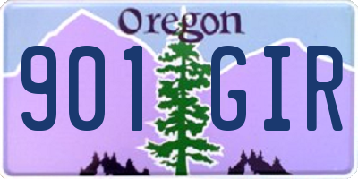 OR license plate 901GIR