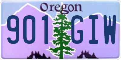 OR license plate 901GIW