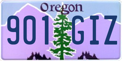 OR license plate 901GIZ