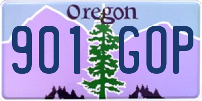 OR license plate 901GOP