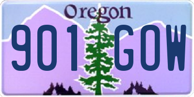 OR license plate 901GOW
