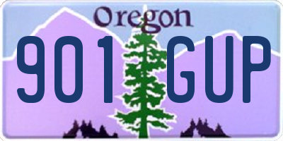 OR license plate 901GUP
