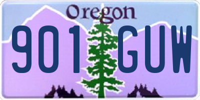 OR license plate 901GUW